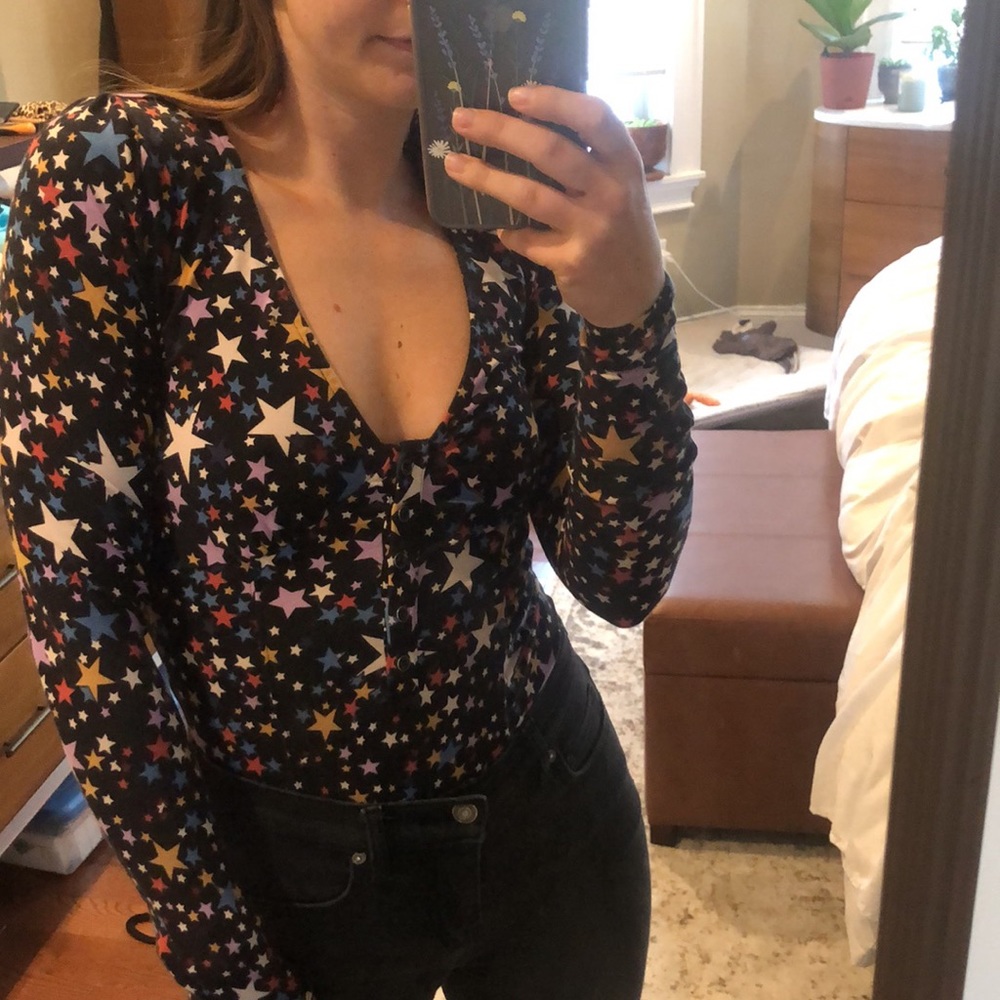 FREE PEOPLE BODYSUIT STARS